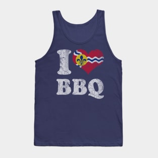 Love St Louis Missouri BBQ Barbecue Grilling Grill Tank Top